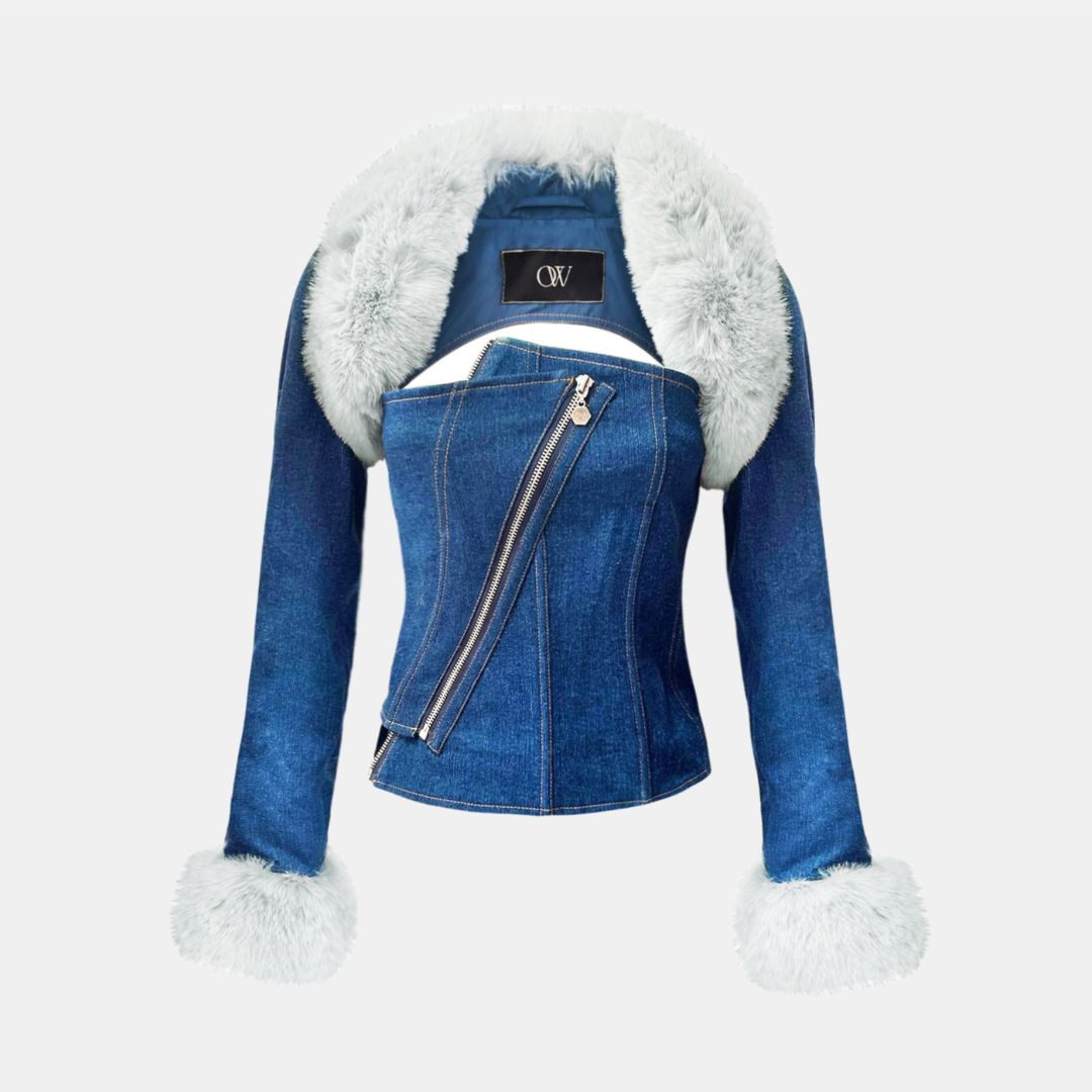 Denim Corset Jacket (2-Piece) | Dark Denim