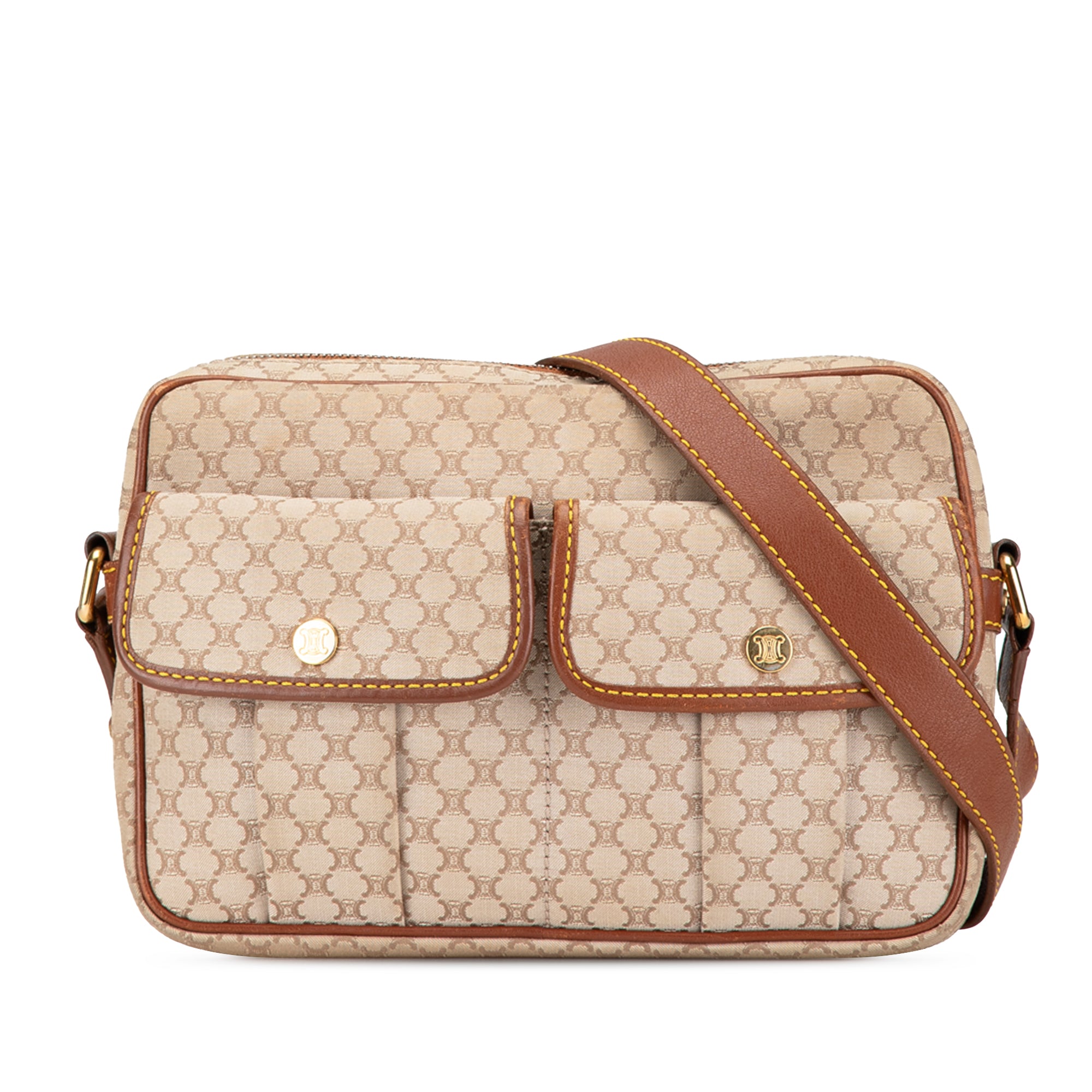 Celine | Pre-Owned Macadam Canvas Crossbody | Brown/Beige