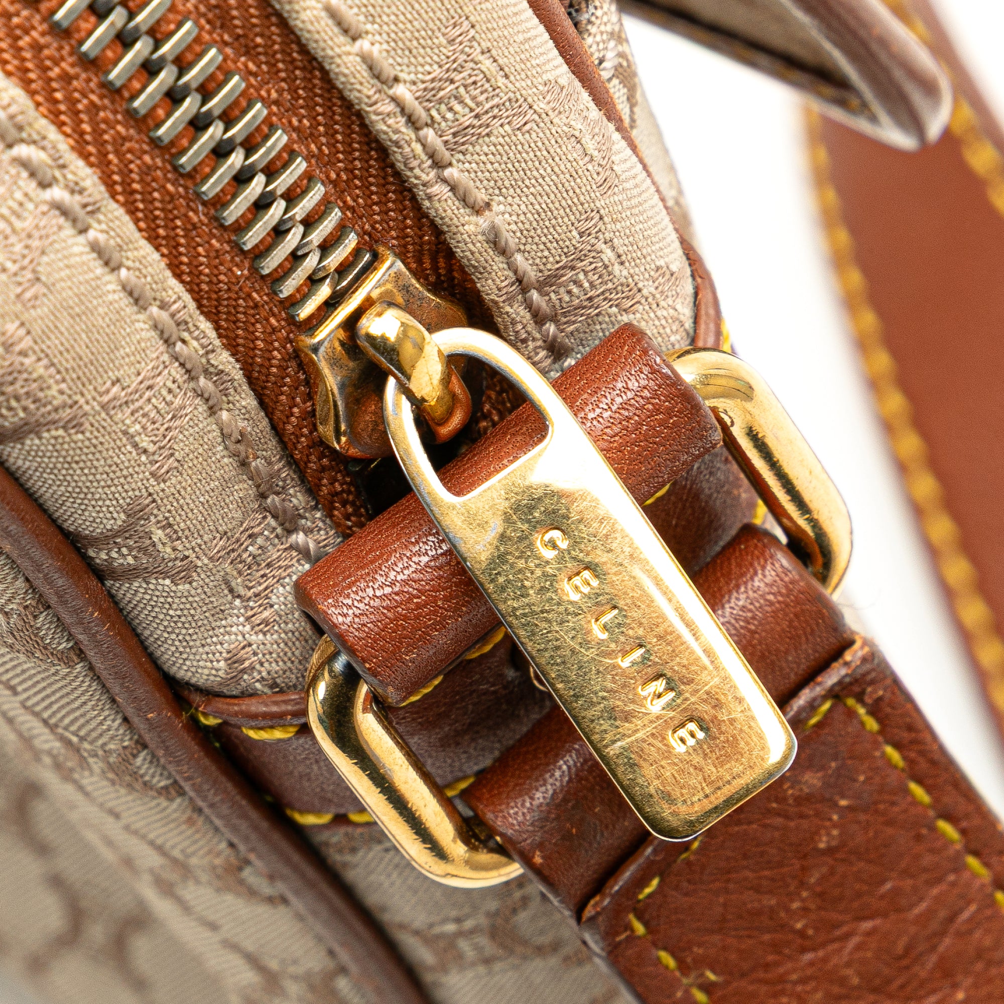 Celine | Pre-Owned Macadam Canvas Crossbody | Brown/Beige