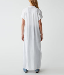 Allen Gauze Shirt Dress | White