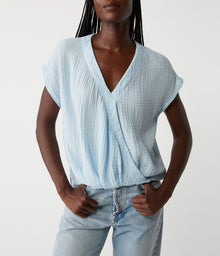 Evie Faux Wrap Top | Fountain
