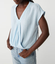 Evie Faux Wrap Top | Fountain