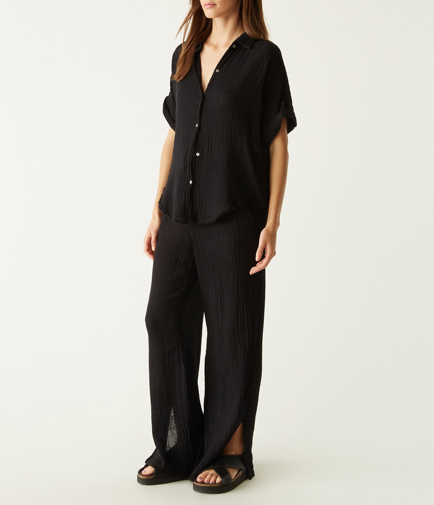 Jovi Gauze Pant | Black