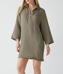 Kini Collared Tunic Dress | Olive