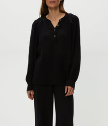 Kacey Peasant Top | Black