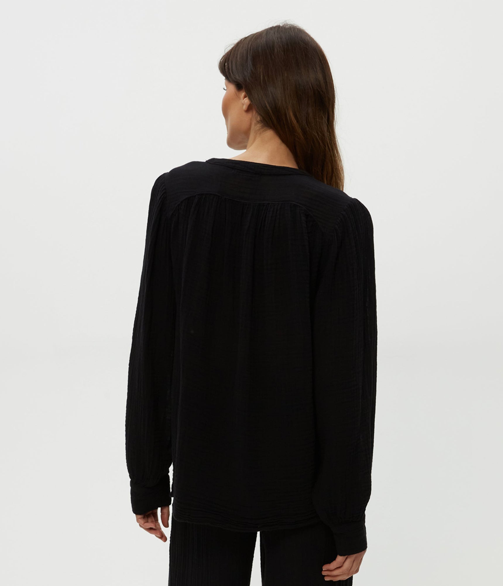 Kacey Peasant Top | Black