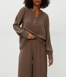 Kacey Peasant Top | Cobblestone