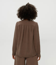 Kacey Peasant Top | Cobblestone