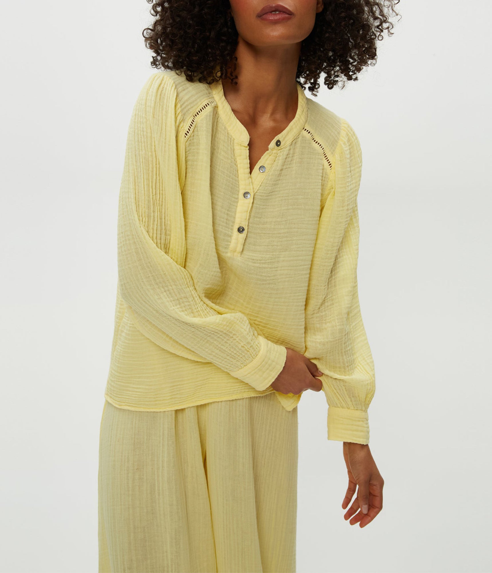 Kacey Peasant Top | Lemonade