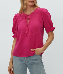Genevieve Puff Sleeve Top | Pitaya