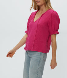 Genevieve Puff Sleeve Top | Pitaya