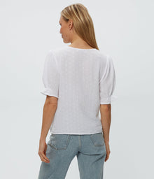 Genevieve Puff Sleeve Top | White