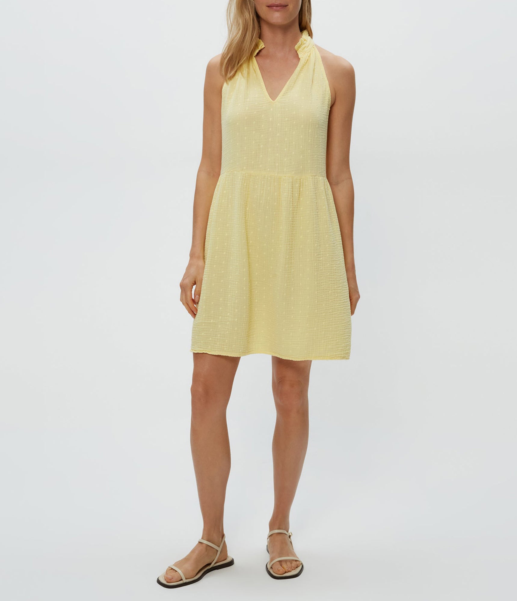 Alessa Dot Gauze Dress | Lemonade