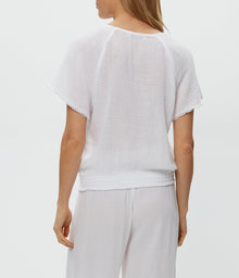 Freema Smocked Top | White