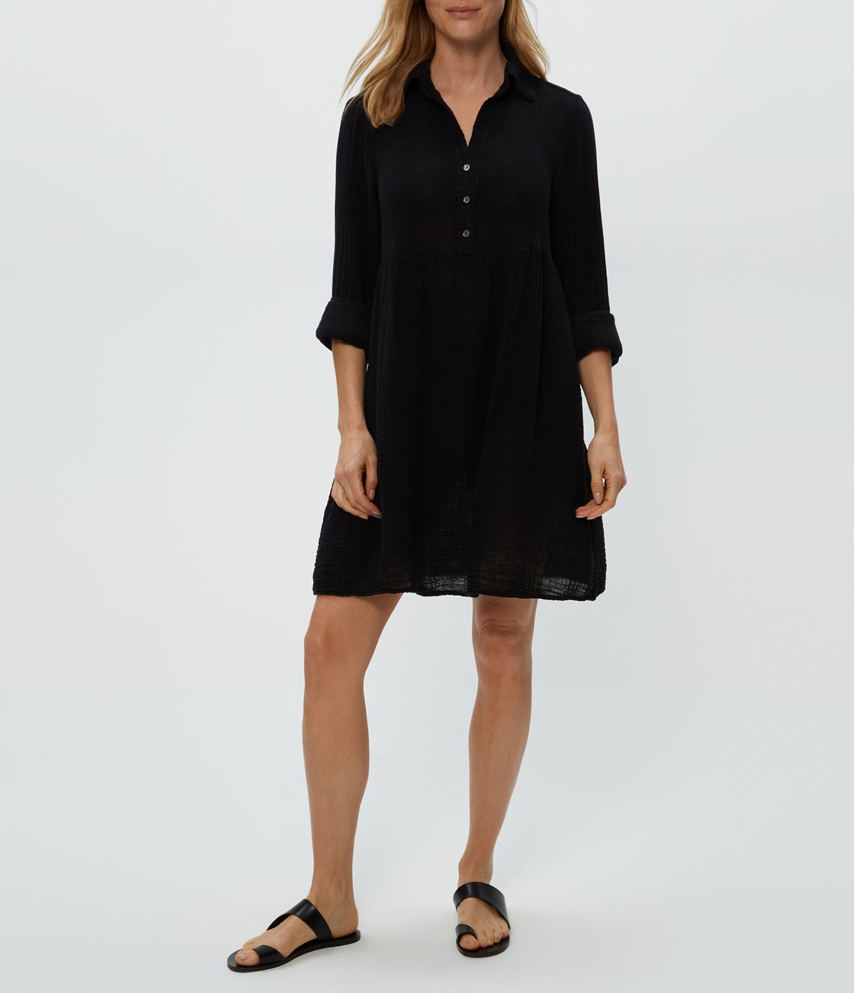 Kimberly Shirt Waist Dress | Black