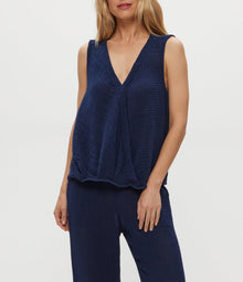 Kate Gauze Surplice Tank | Nocturnal
