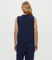 Kate Gauze Surplice Tank | Nocturnal