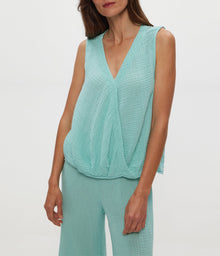 Kate Gauze Surplice Tank | Serene