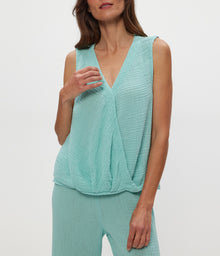 Kate Gauze Surplice Tank | Serene