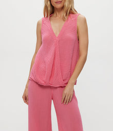 Kate Gauze Surplice Tank | Zinnia