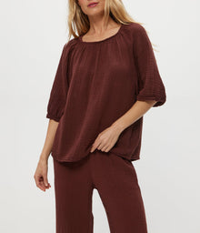 Jane Puff Sleeve Top | Espresso