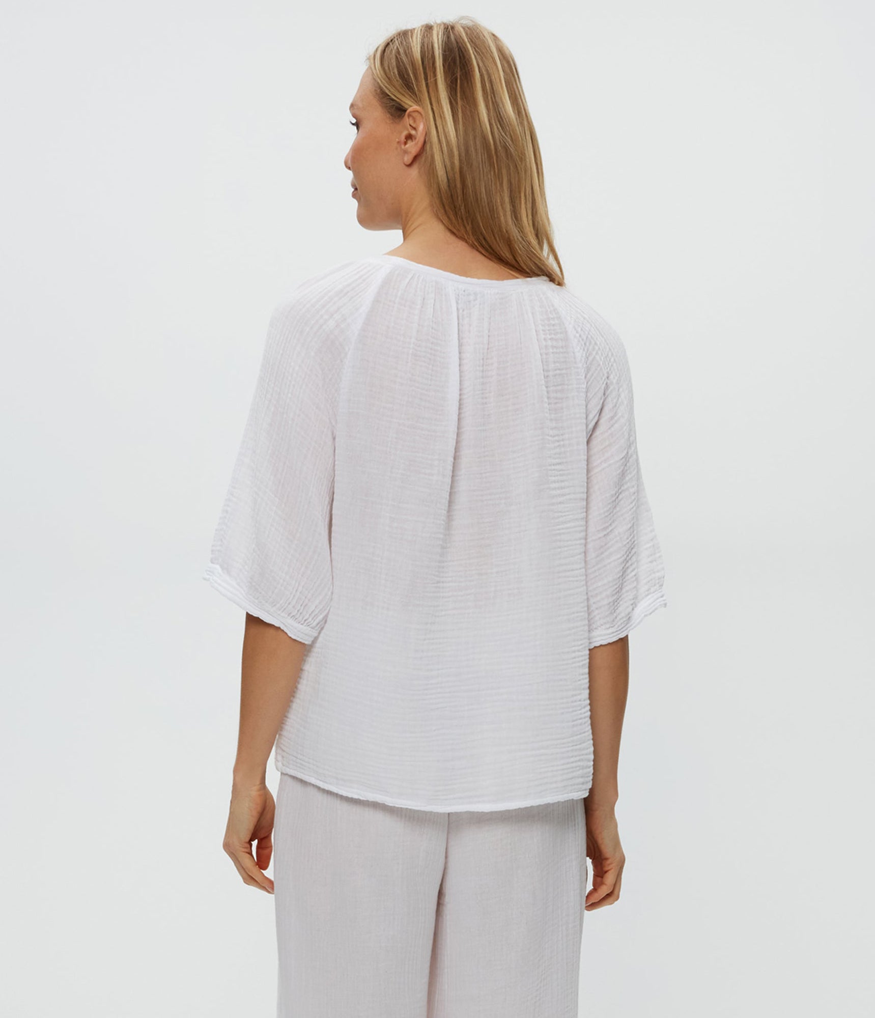 Jane Puff Sleeve Top | White