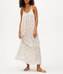 Jude Printed Maxi Dress | Cement