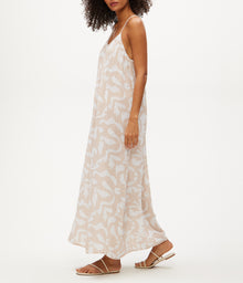 Jude Printed Maxi Dress | Cement