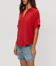 Gigi Gauze Popover Top | Rumba