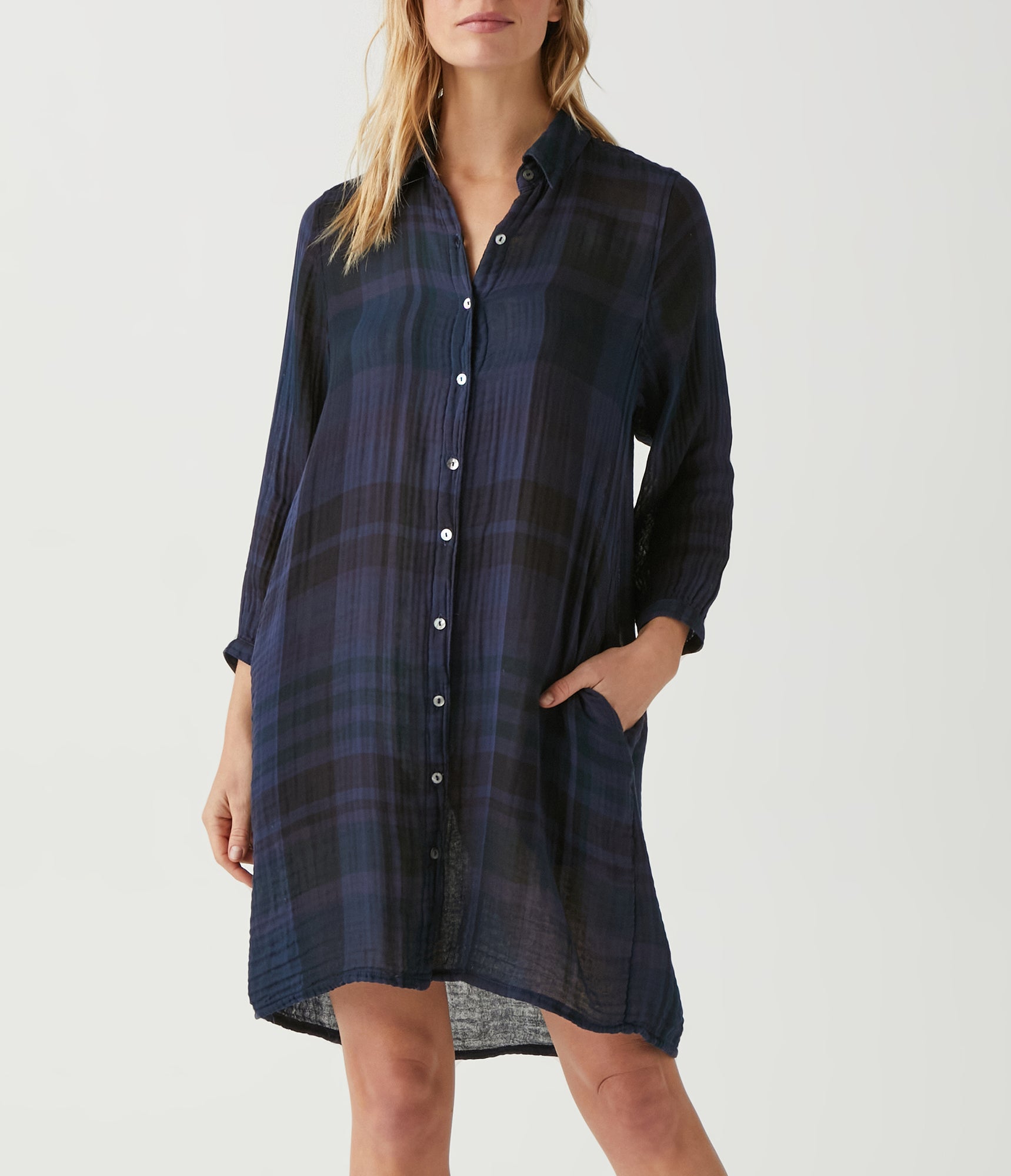Polly Balloon Sleeve Shirt Dress | Nocturnal