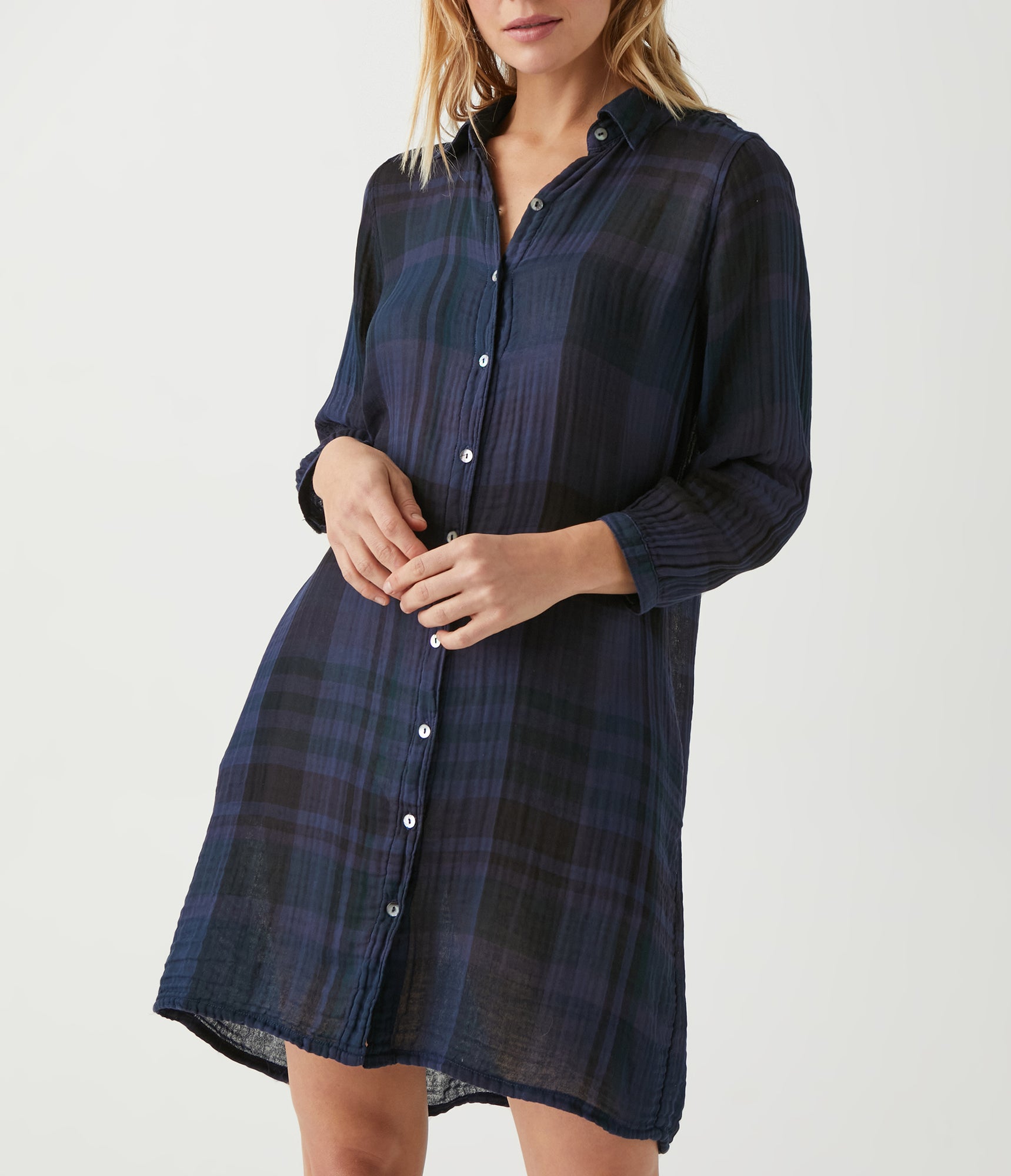 Polly Balloon Sleeve Shirt Dress | Nocturnal