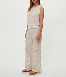 Susie Printed Gauze Pant | Cement