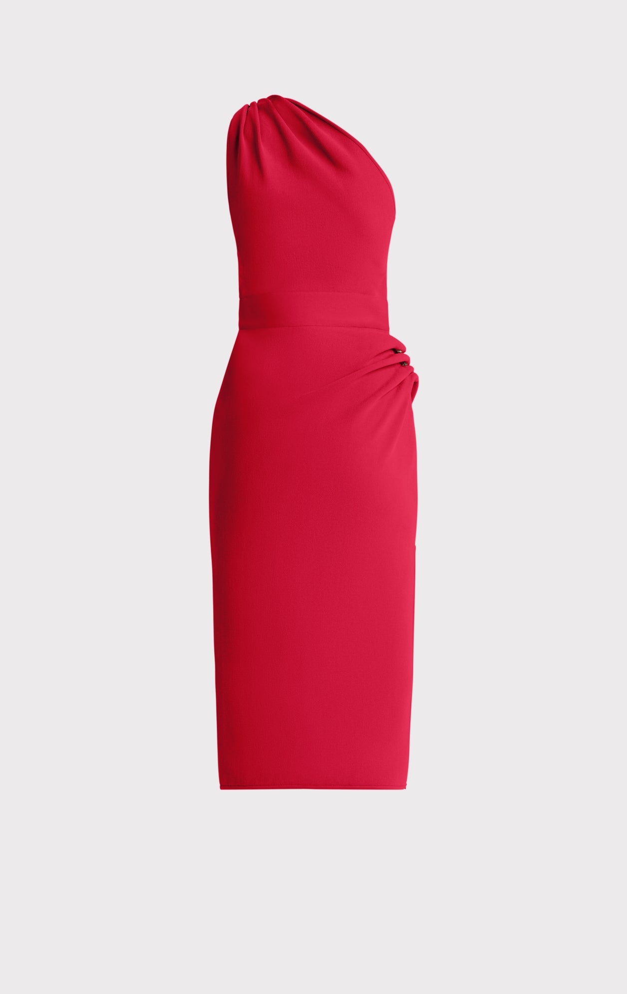 Draped Milano Midi Dress W/ Hardware | Dark Crimson