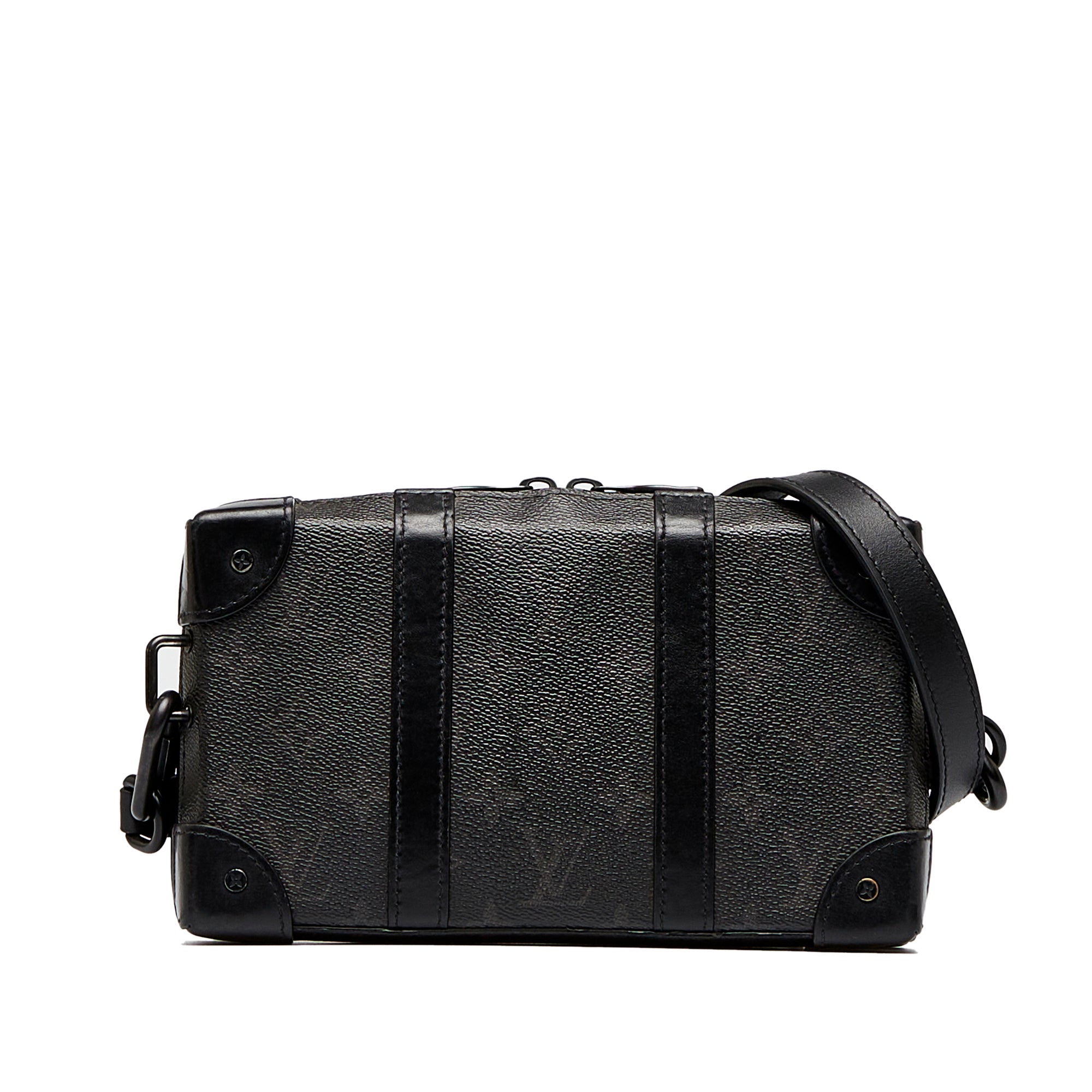 Louis Vuitton Pre-Owned Monogram Eclipse Soft Trunk Wallet Crossbody | Women | Black