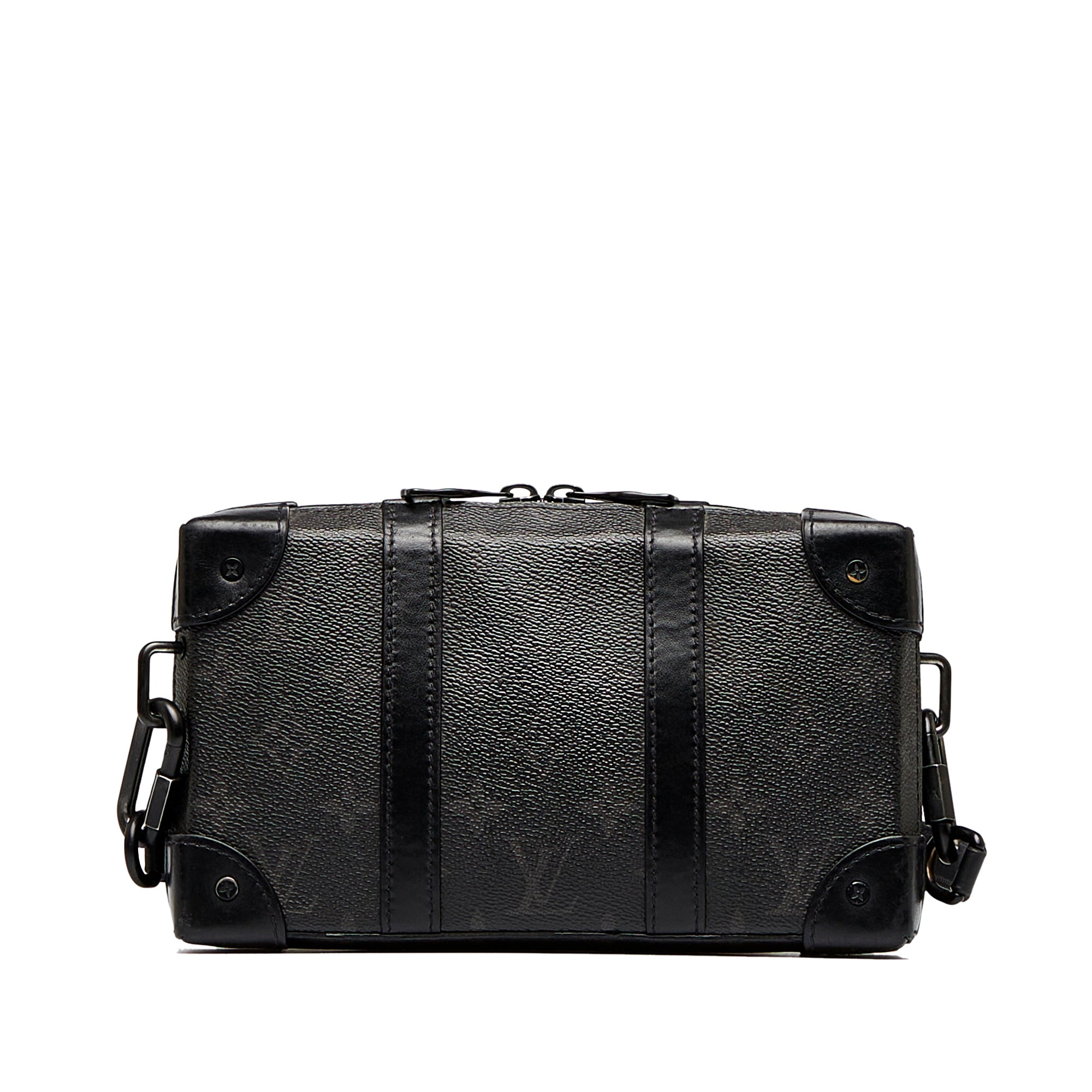 Louis Vuitton Pre-Owned Monogram Eclipse Soft Trunk Wallet Crossbody | Women | Black