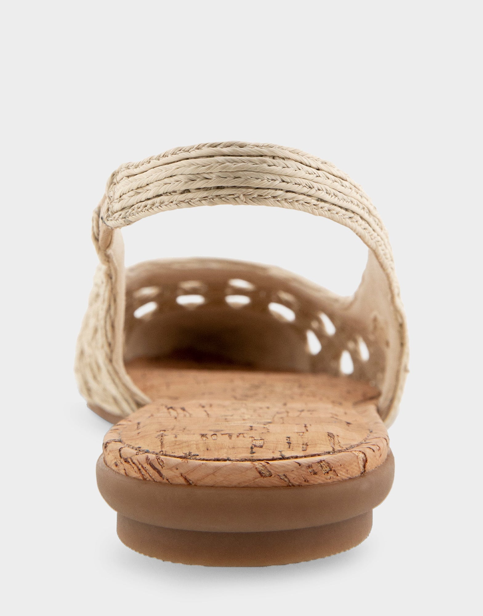 Diego Flats | Natural Embroidered Raffia
