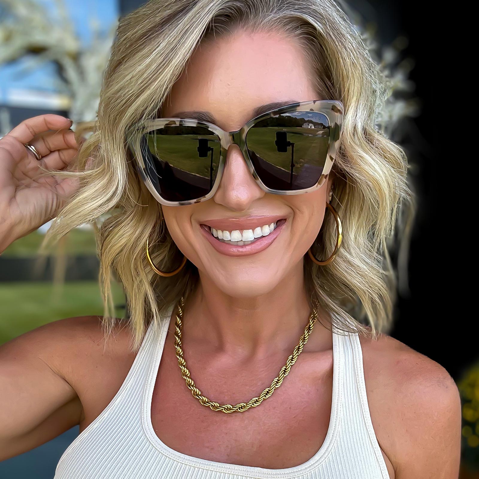 Womens | Becky II Sunglasses | Cream Tortoise | Grey Polarized Lenses