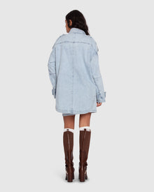 Women | Distant Love Overshirt | Stonewash