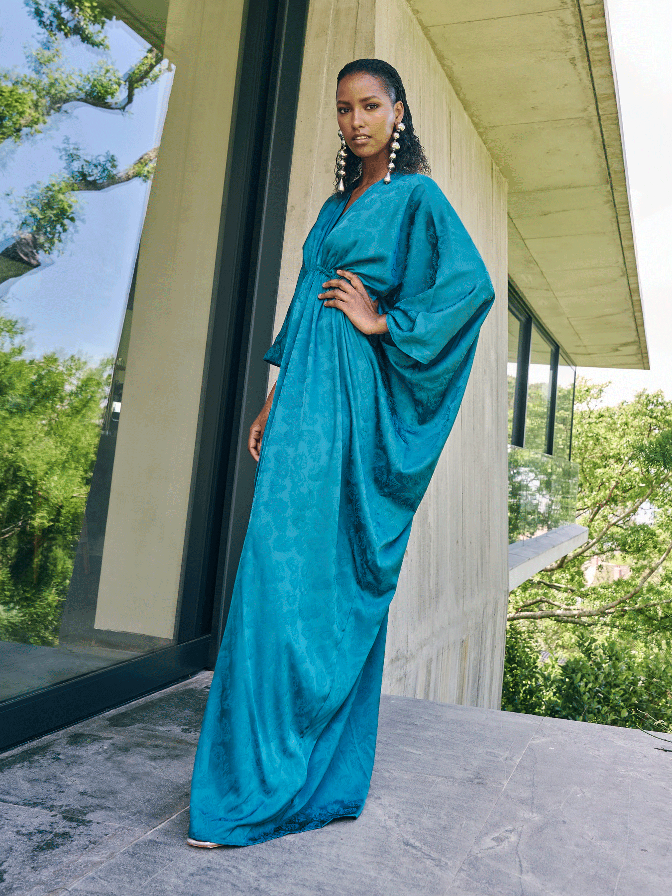 Naim Dress | Zeen Teal