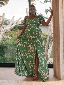 Neni Dress | Batik Vert