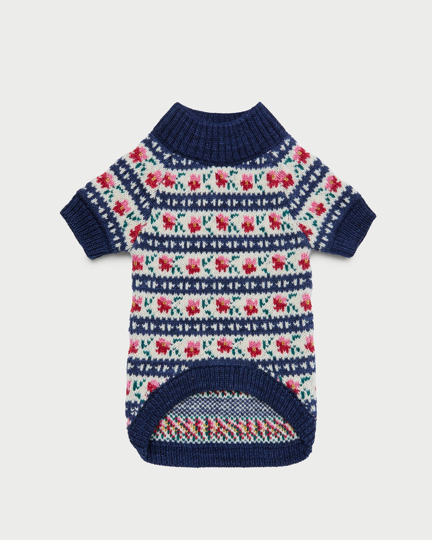 Color: Blue Jean Floral Intarsia