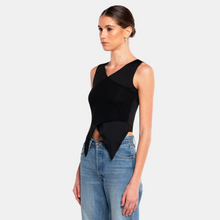 OW Collection DOMINO Chiffon Top Account 002 - Black Caviar