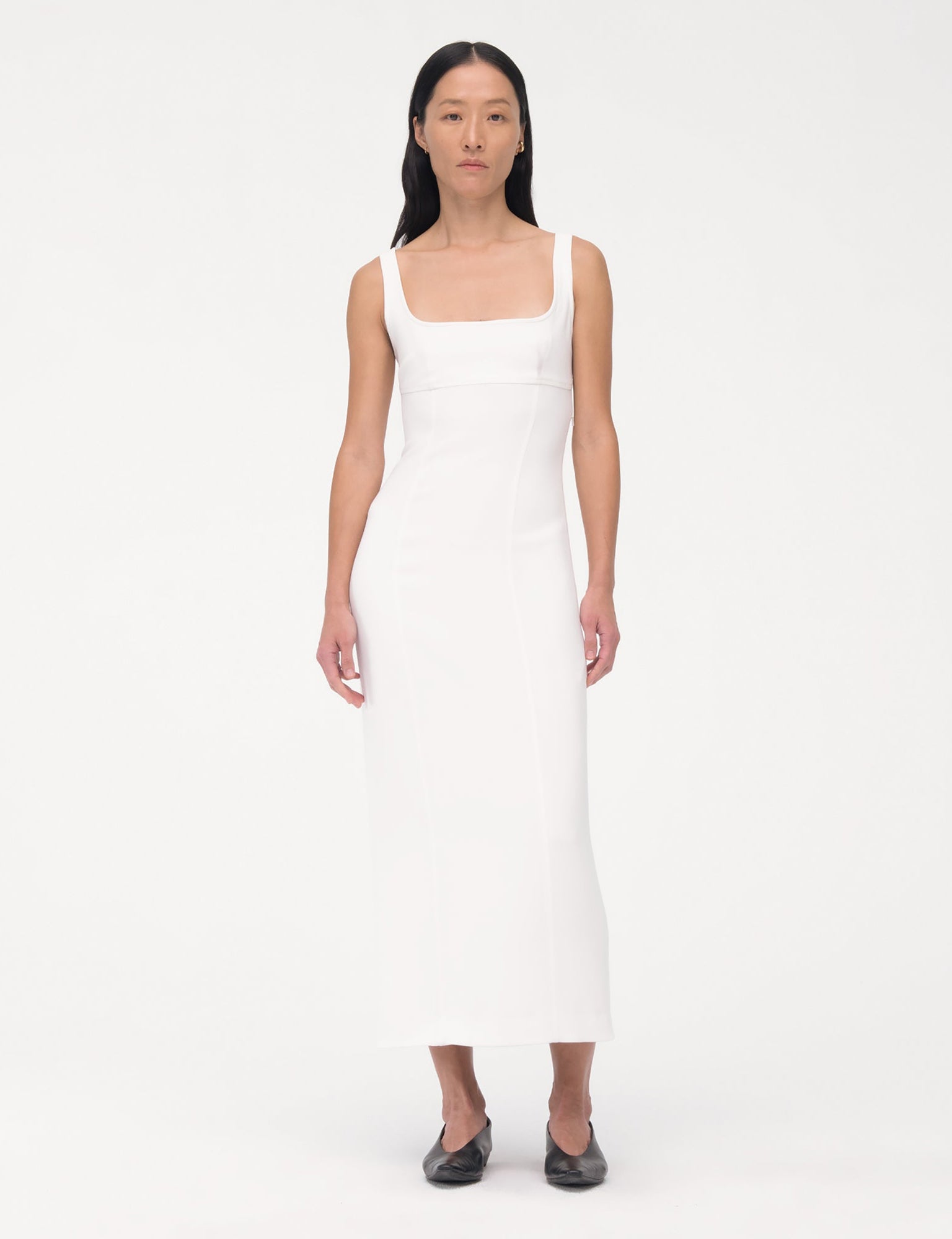 Women | Double Tie Back Long Sheath | Off White