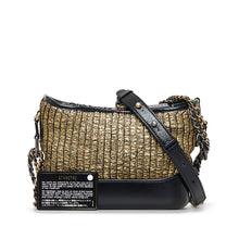 Chanel | Pre-Owned Small Painted Knit Gabrielle Crossbody Bag | Black