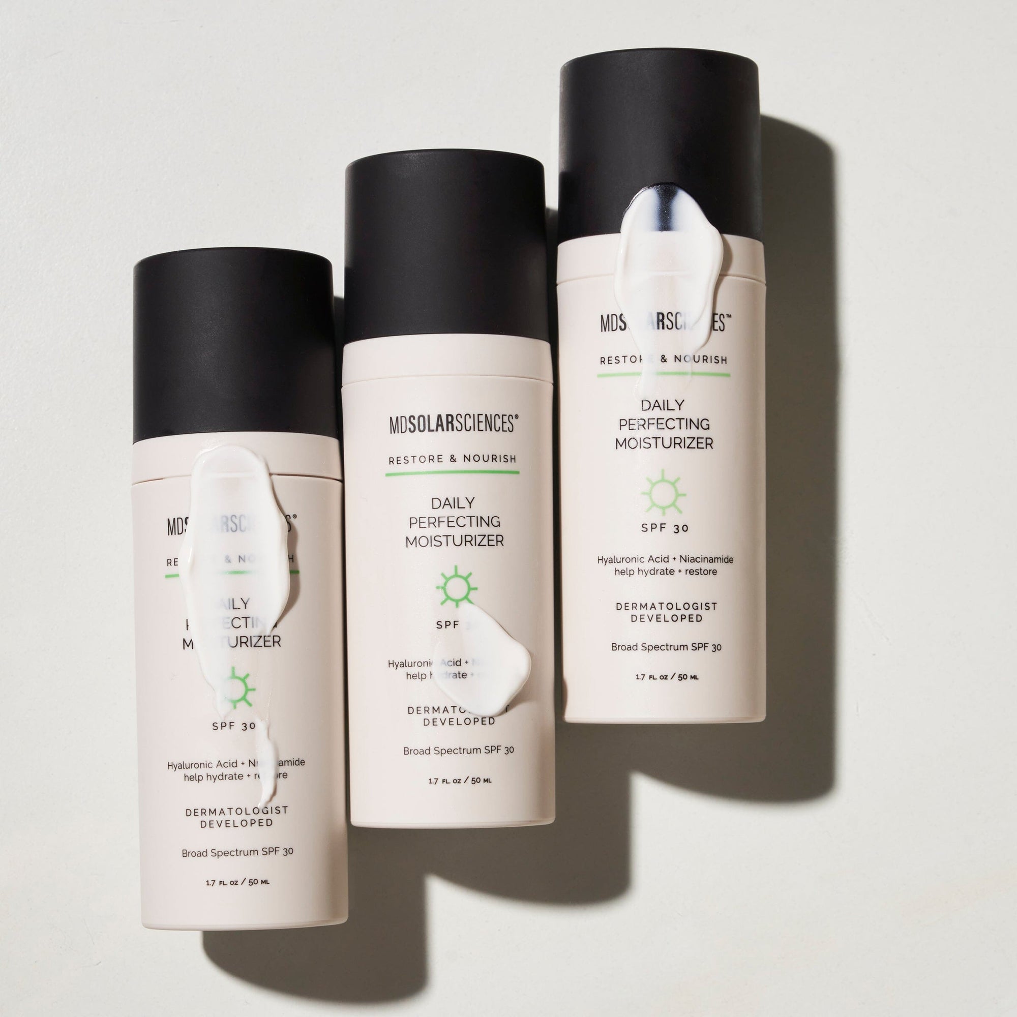 Cosmetic bottle of Daily Perfecting Moisturizer with SPF 30 
