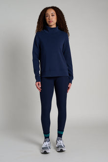 MPG | Dreamweave Mock Neck Sweatshirt | Navy Blazer