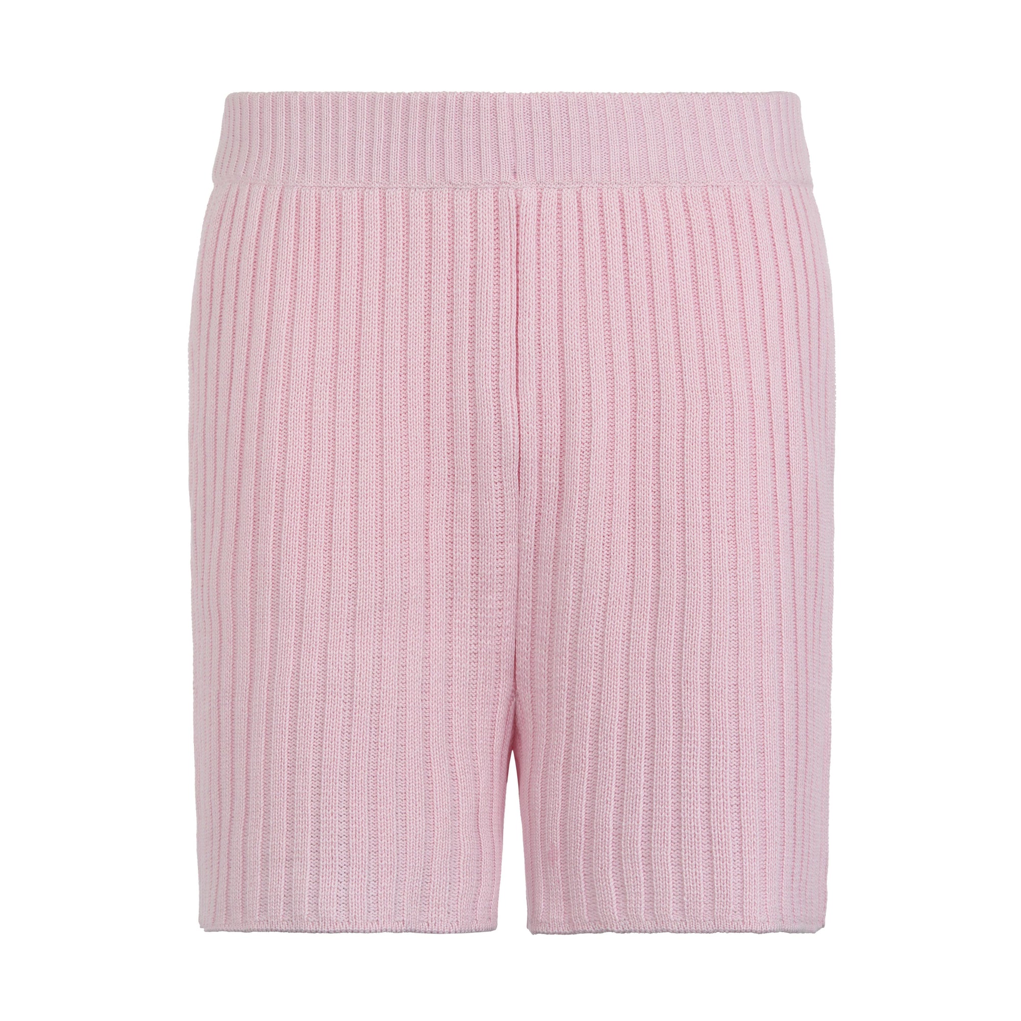 The Ribbed Knit Shorts | Pink