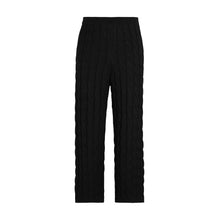 Black Cable Knit Pants | Black