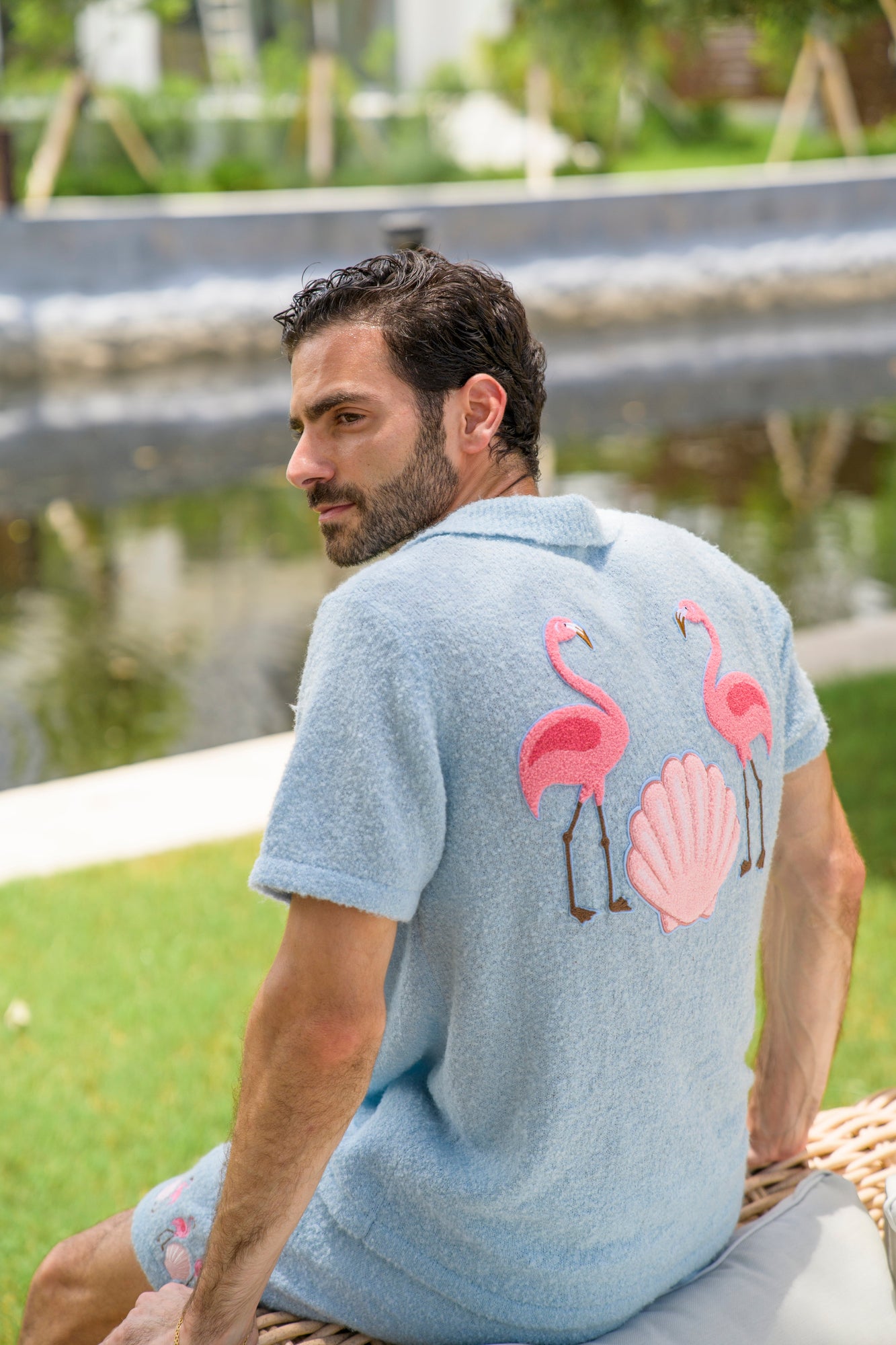 Beach House Boucle Short | Blue