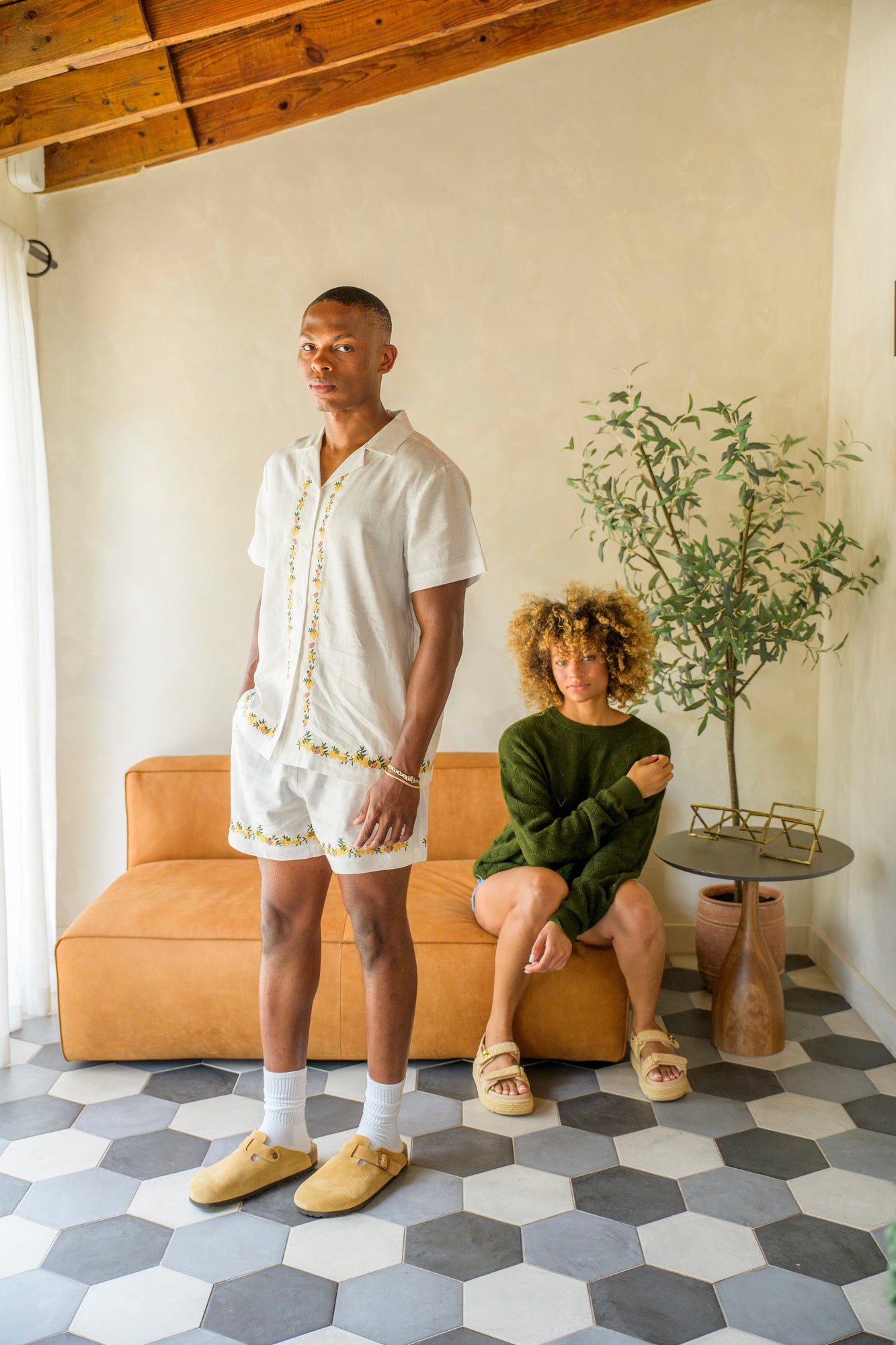 Hawaiian Linen Shorts | Beige
